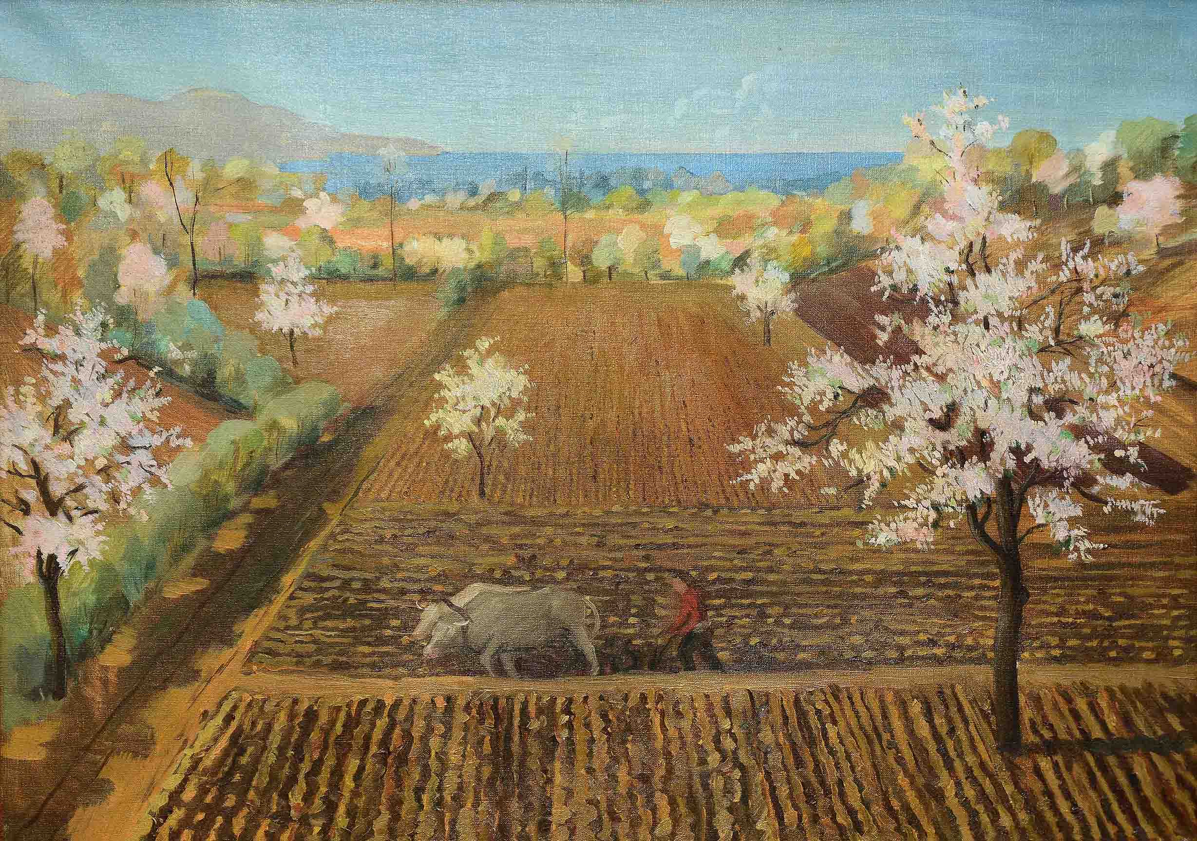 İsimsiz- Untitled, 1943, Tuval üzerine yağlıboya- Oil on canvas, 68,5×95,5 cm